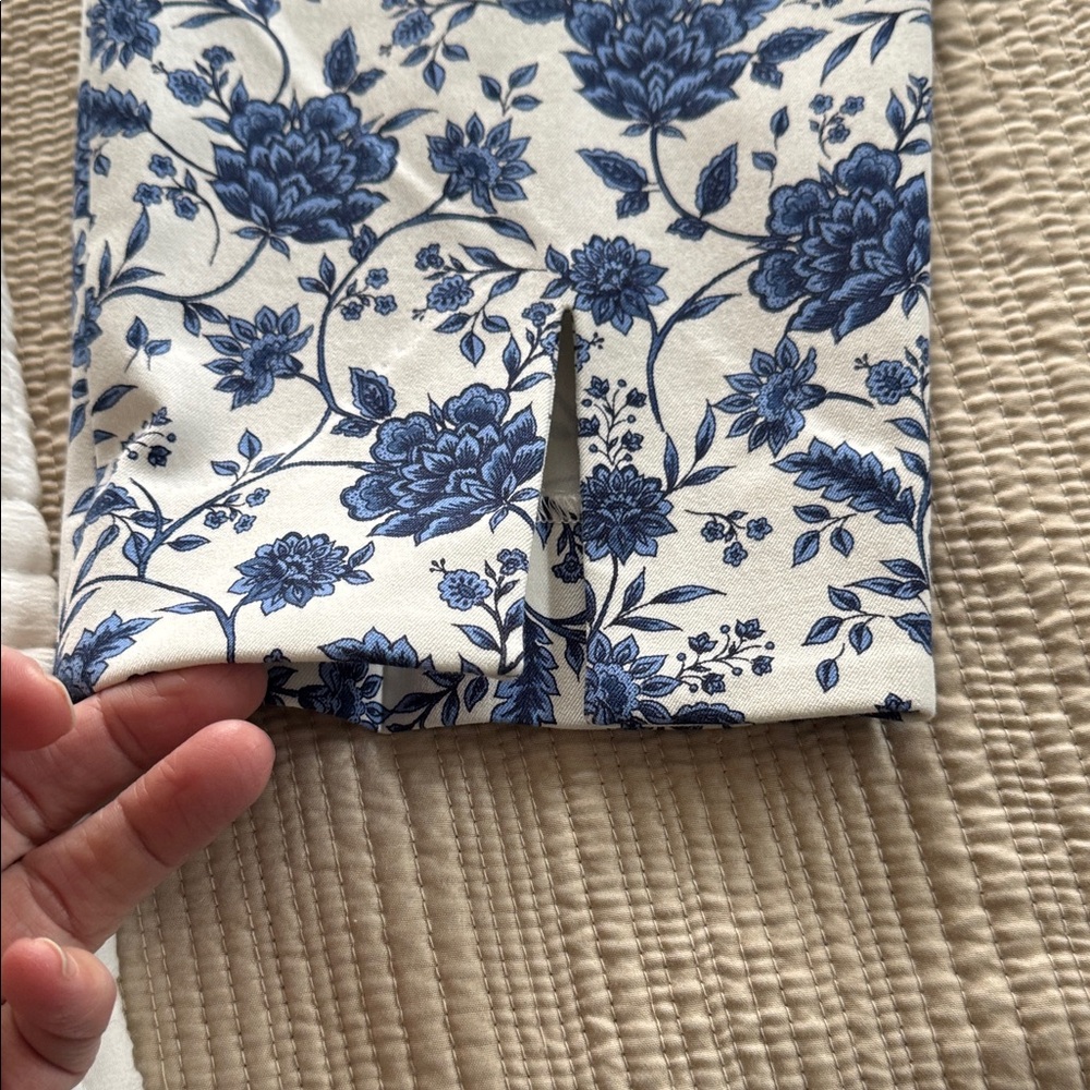 Talbots Blue Floral Women Pants - Picture 8 of 11